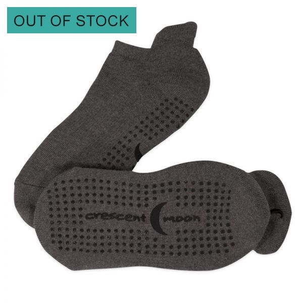 ExerSocks - Barre, Yoga & Pilates Non-Slip, Anti-Bacterial Socks (Charcoal/ Black)