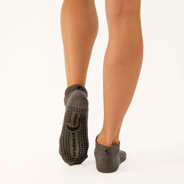 ExerSocks - Barre, Yoga & Pilates Non-Slip, Anti-Bacterial Socks  (Charcoal/Black)