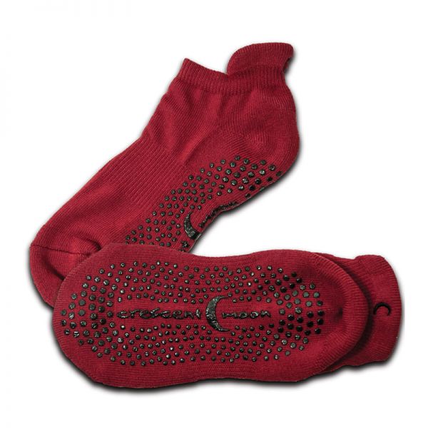 ExerSocks™ - Barre, Yoga & Pilates Socks (Raspberry/Black)