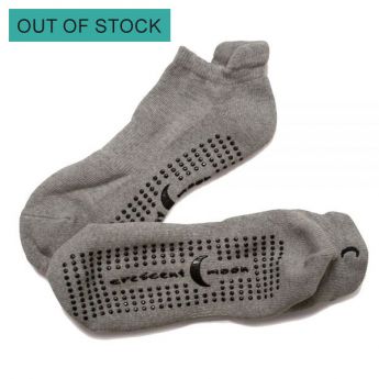 ExerSocks - Barre, Yoga & Pilates Non-Slip, Anti-Bacterial Socks (Gray)