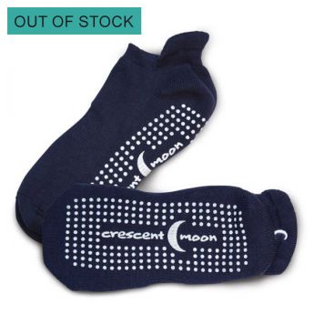 Crescent Moon Yoga ExerSocks™ - Barre, Yoga & Pilates Socks (Navy/White)