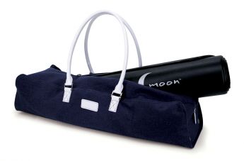 Navy Linen Metro Carryall Yoga / Pilates Mat Bag