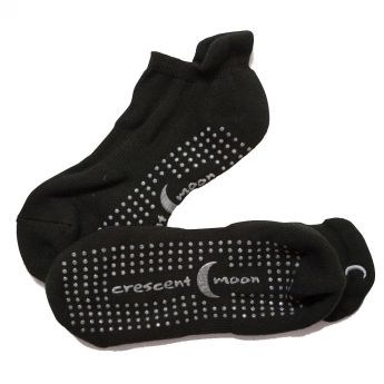 ExerSocks™ - Barre, Yoga & Pilates Socks (Black/Gray, Medium) 