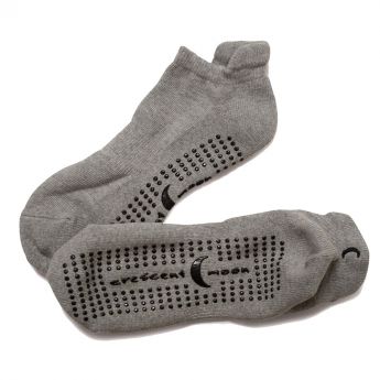 ExerSocks - Barre, Yoga & Pilates Non-Slip, Anti-Bacterial Socks (Gray)
