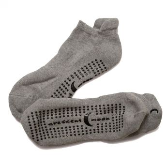ExerSocks™ - Barre, Yoga & Pilates Socks (Gray/Black, Medium)
