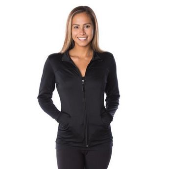 Crescent Moon Active-Tech Full-Zip Jacket - Black