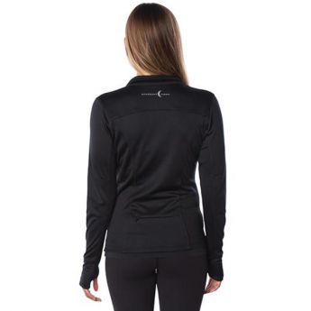 Small Crescent Moon Active-Tech Full-Zip Jacket - Black