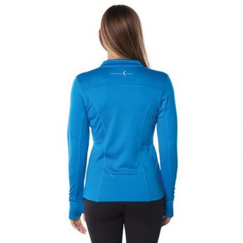 Small Crescent Moon Active-Tech Full-Zip Jacket - Blue