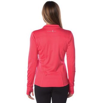 Small Crescent Moon Active-Tech Full-Zip Jacket - Coral