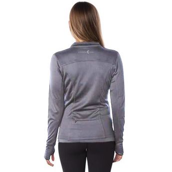 Small Crescent Moon Active-Tech Full-Zip Jacket - Gray